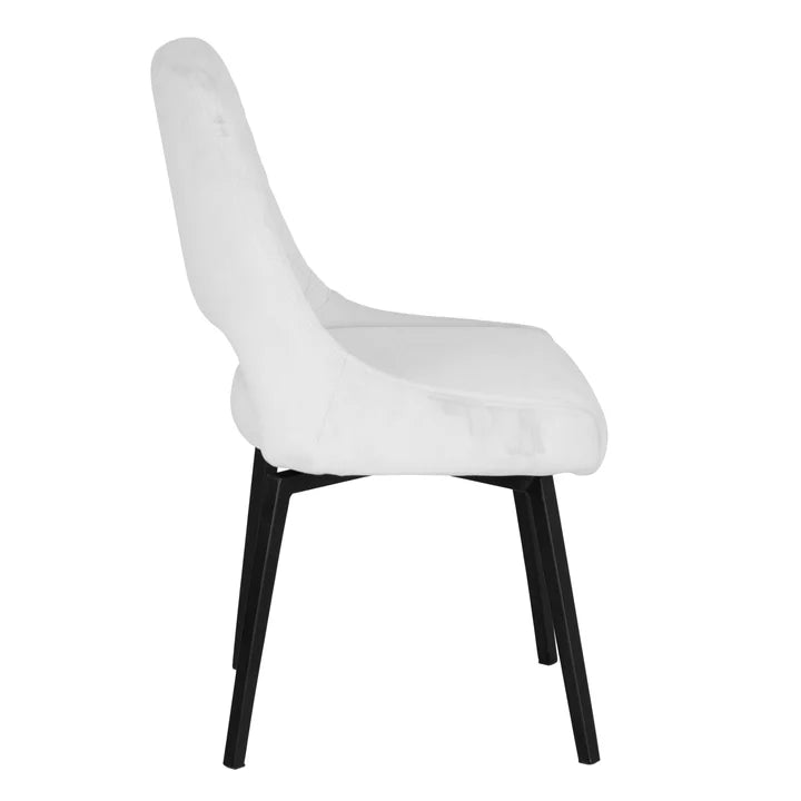 Ava Swivel Dining Chair - Limestone Velvet