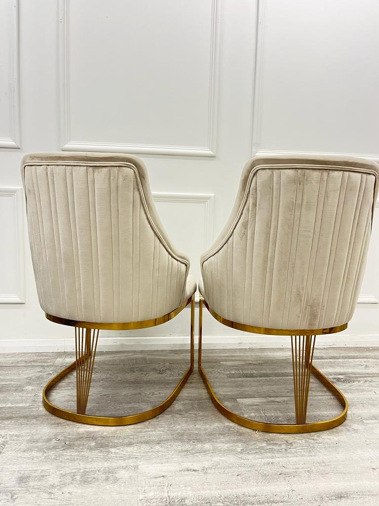 Chelmsford Dining Chair Gold Legs