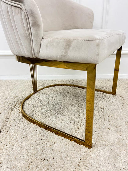 Chelmsford Dining Chair Gold Legs