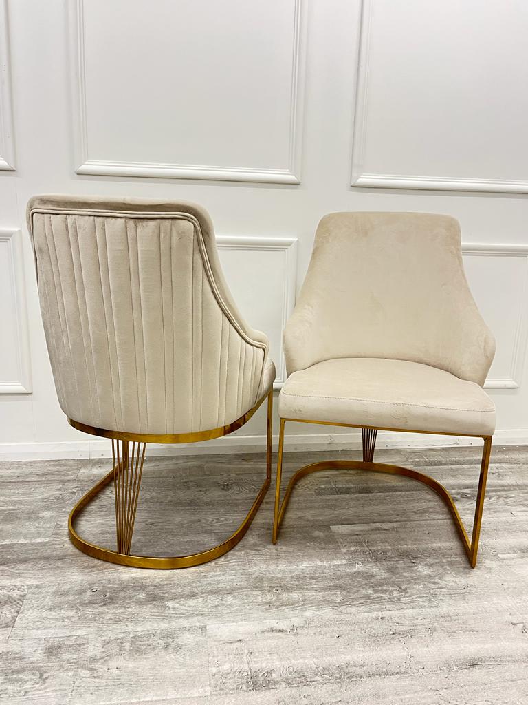 Chelmsford Dining Chair Gold Legs