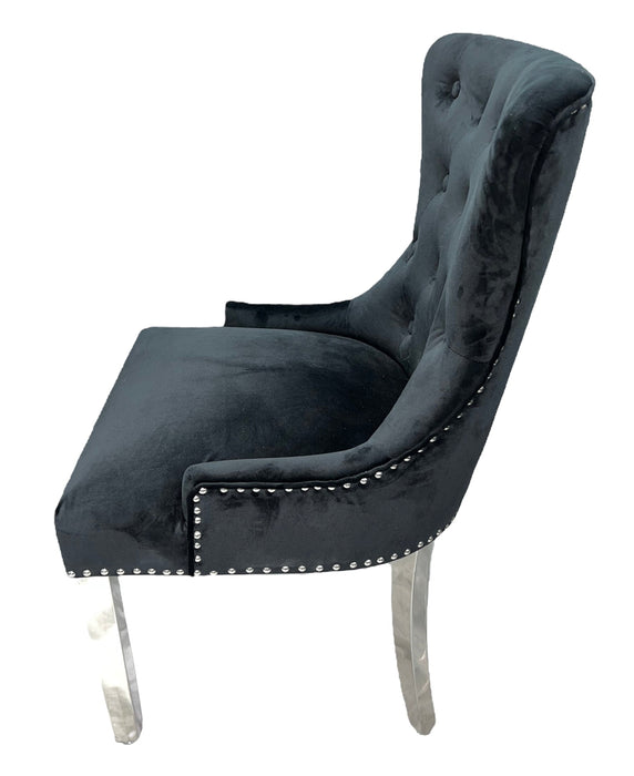 Chelsea Chair (Ring Knocker/Chrome Legs) (3 Colours)