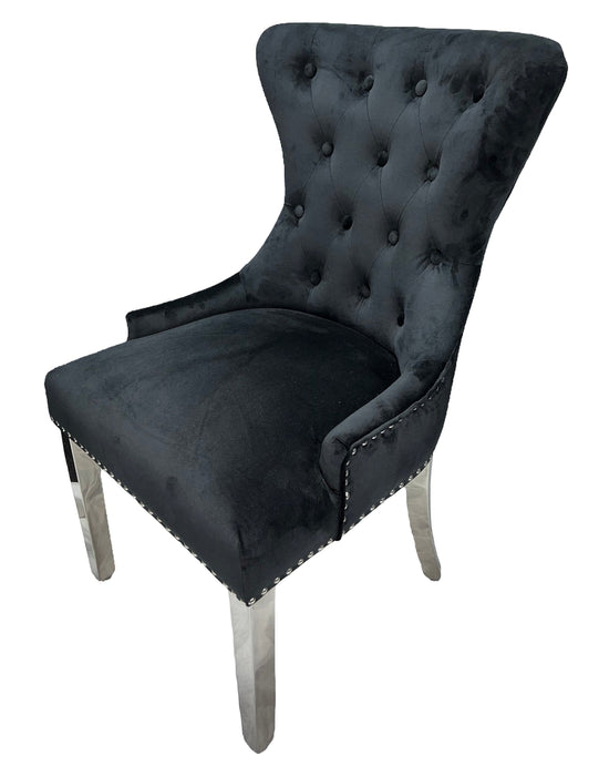 Chelsea Chair (Ring Knocker/Chrome Legs) (3 Colours)