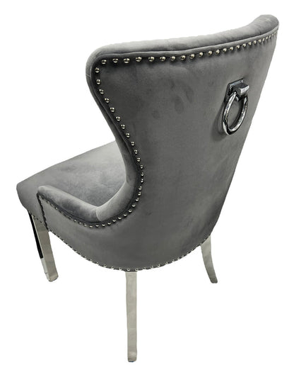 Chelsea Chair (Ring Knocker/Chrome Legs) (3 Colours)