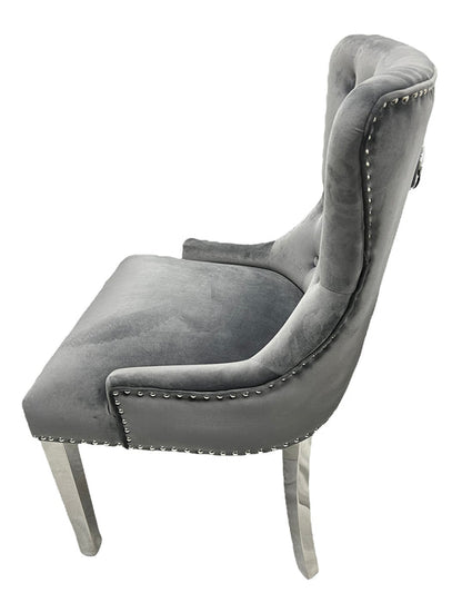 Chelsea Chair (Ring Knocker/Chrome Legs) (3 Colours)