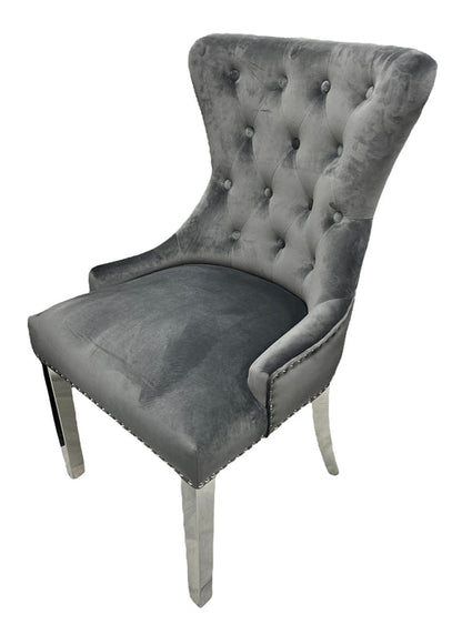 Chelsea Chair (Ring Knocker/Chrome Legs) (3 Colours)