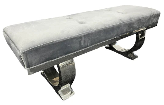 Chelsea Dark Grey Bench 180cm