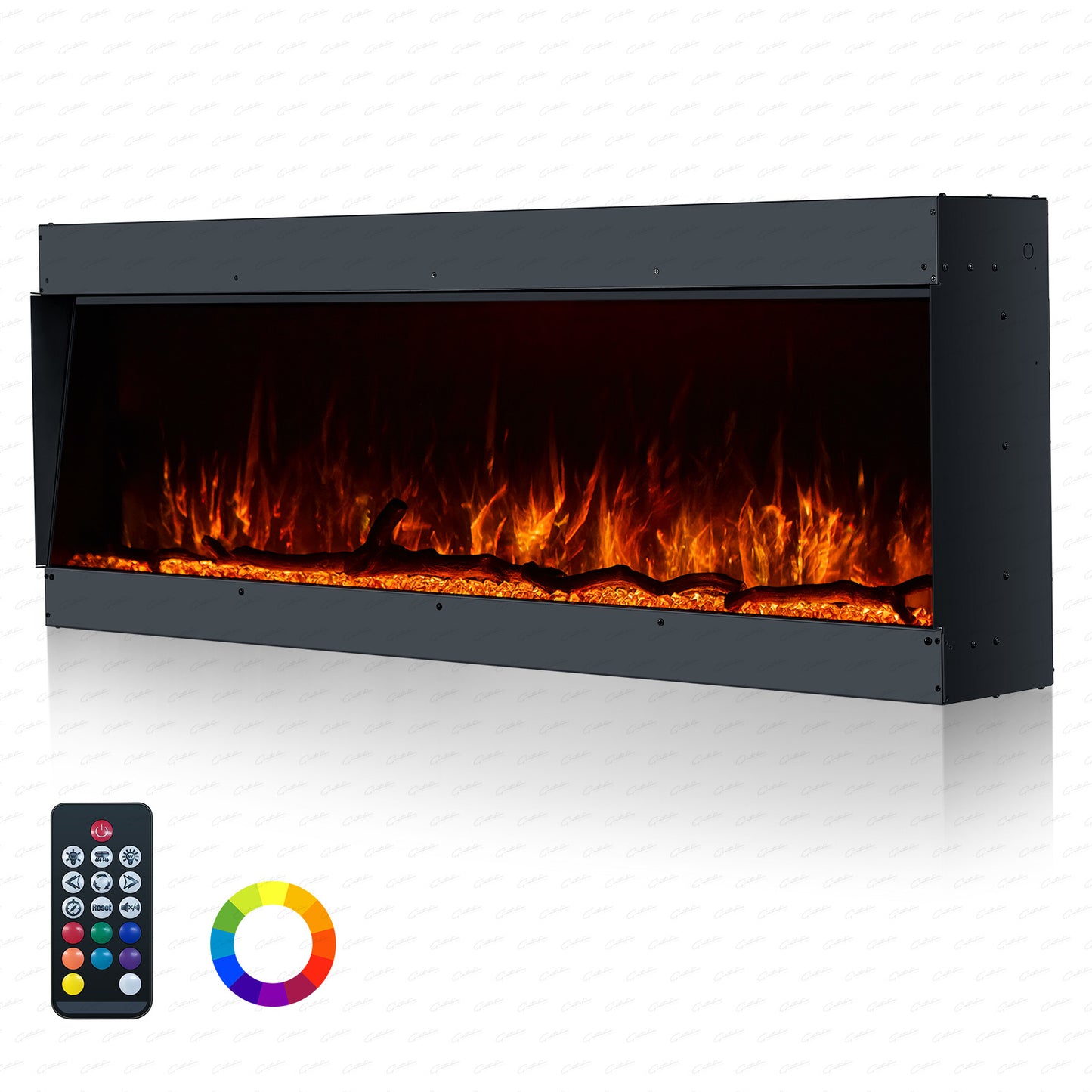 Clarendon Borderless Glass Fire - 71 Inch WIFI Enabled