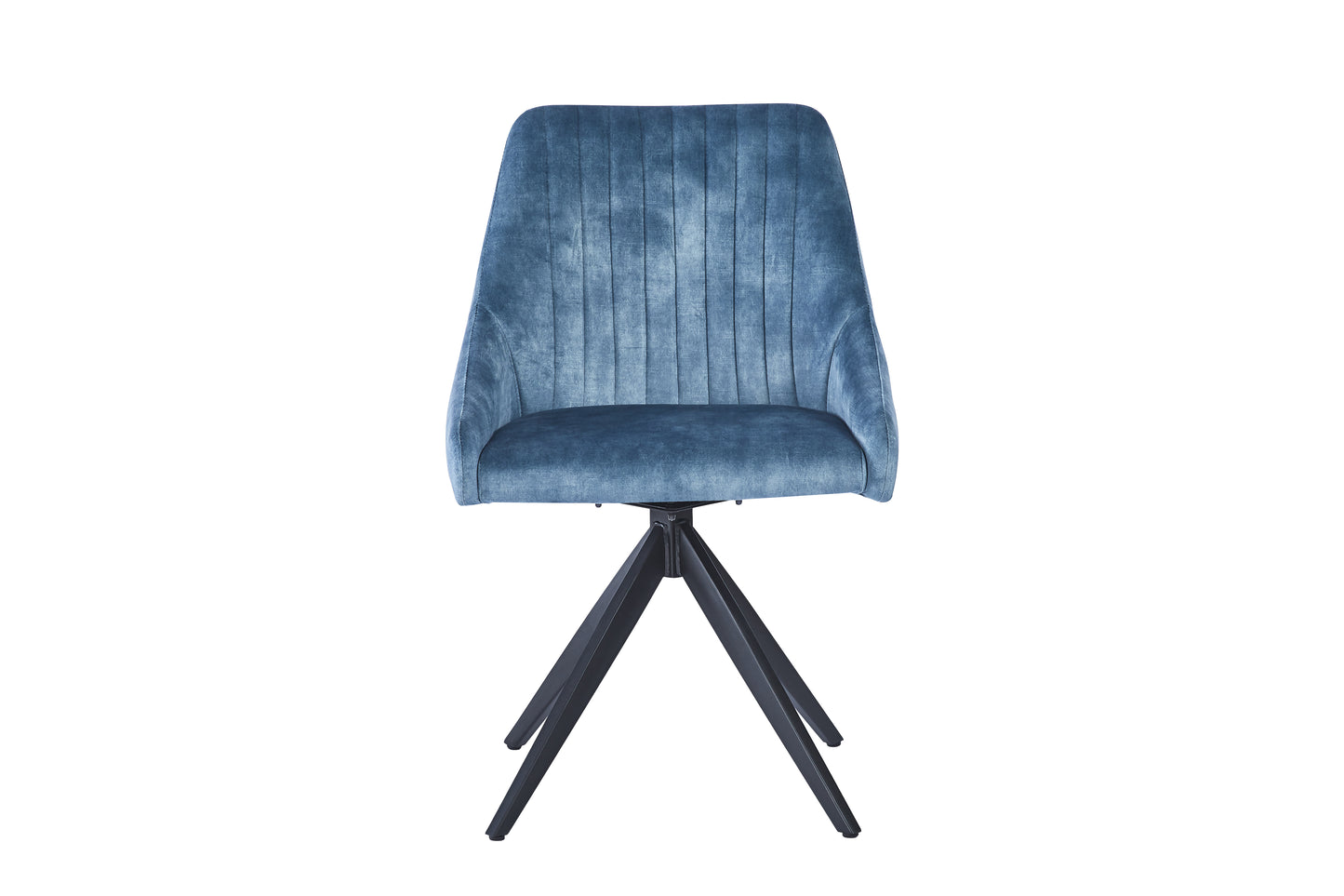 Vizar Velvet Blue - Swivel Black Legs