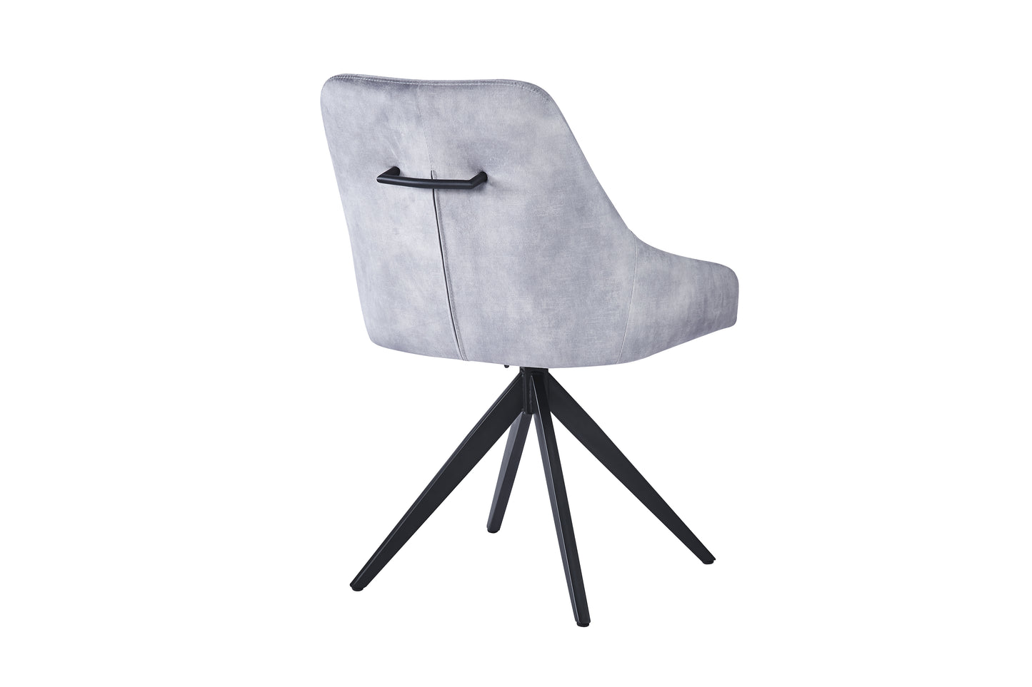 Vizar Velvet Light Grey - Swivel Black Legs