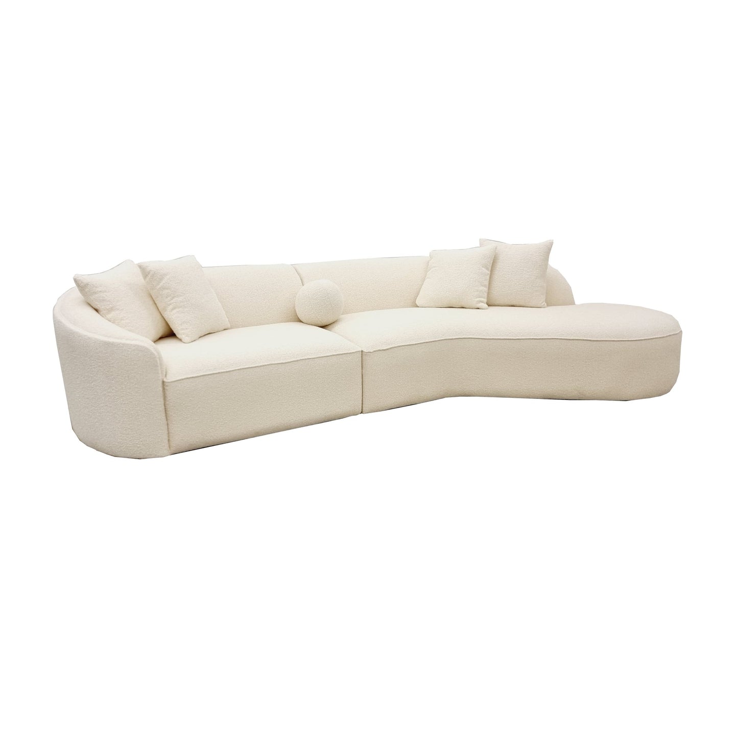 The Pebble Boucle Sofa - Ivory