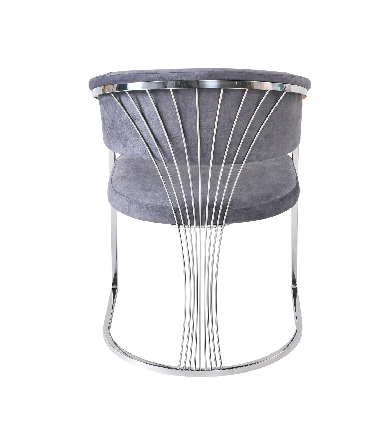 Porado Grey & Chrome Dining Chair