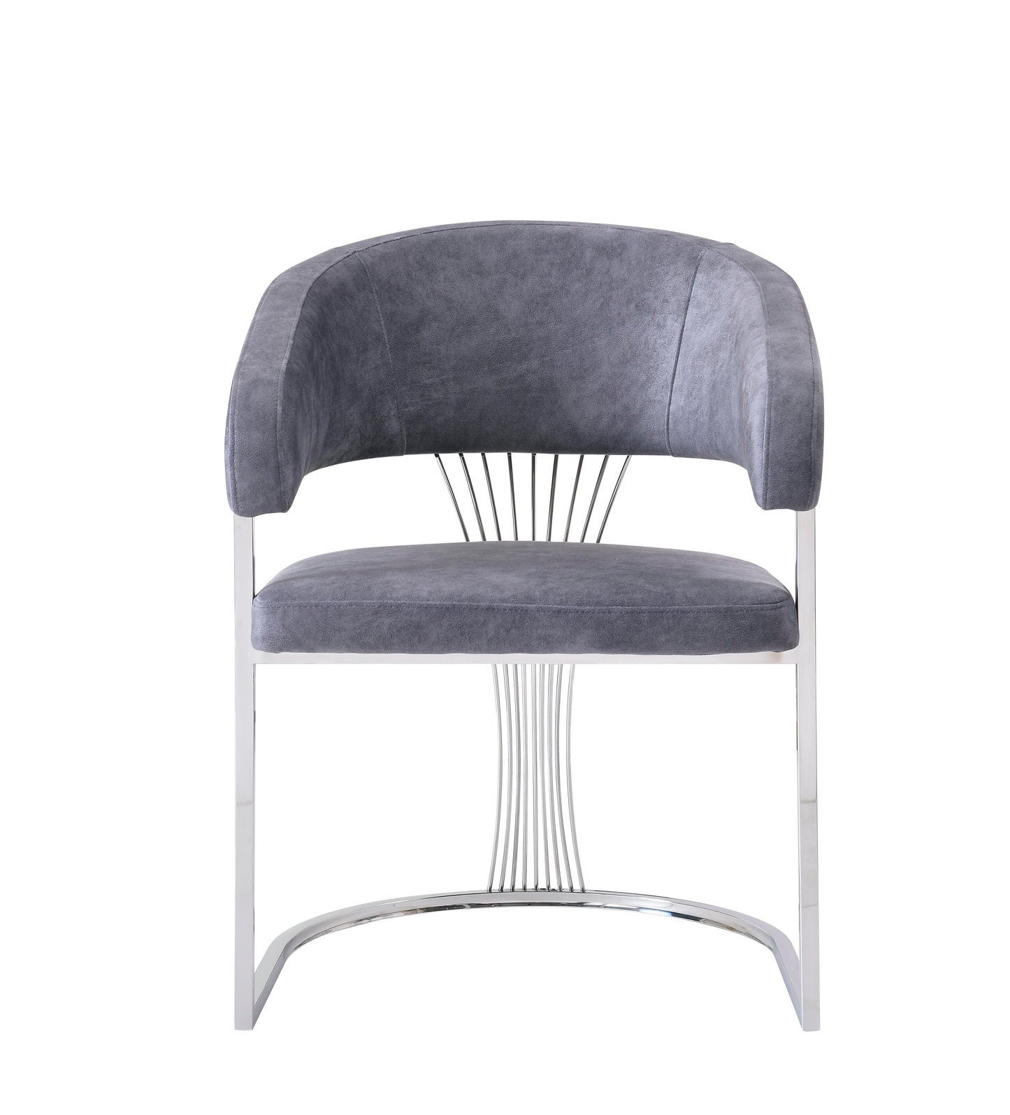 Porado Grey & Chrome Dining Chair