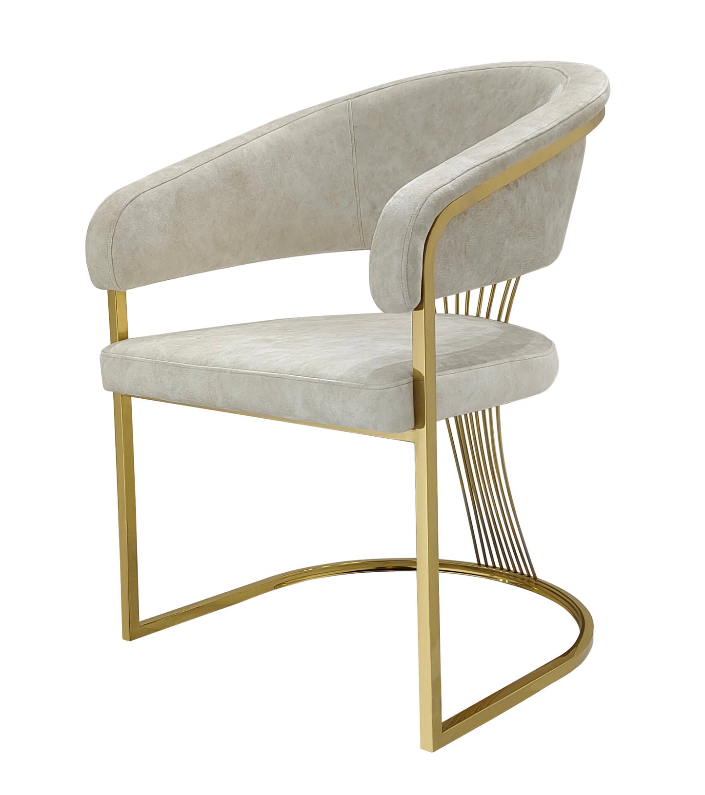 Porado Cream & Gold Dining Chair