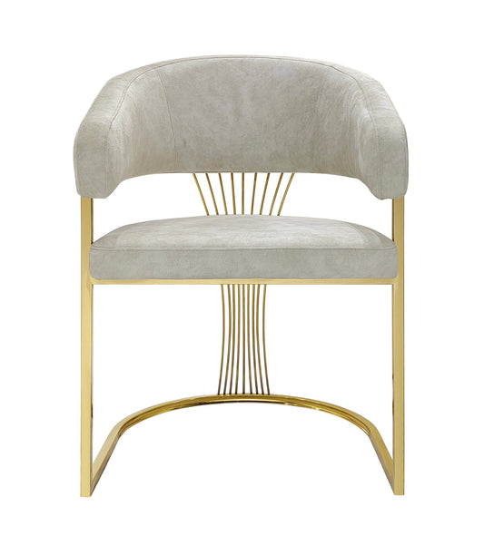 Porado Cream & Gold Dining Chair