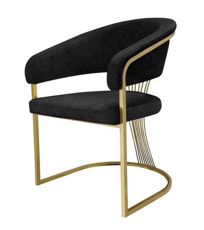 Porado Black & Gold Dining Chair