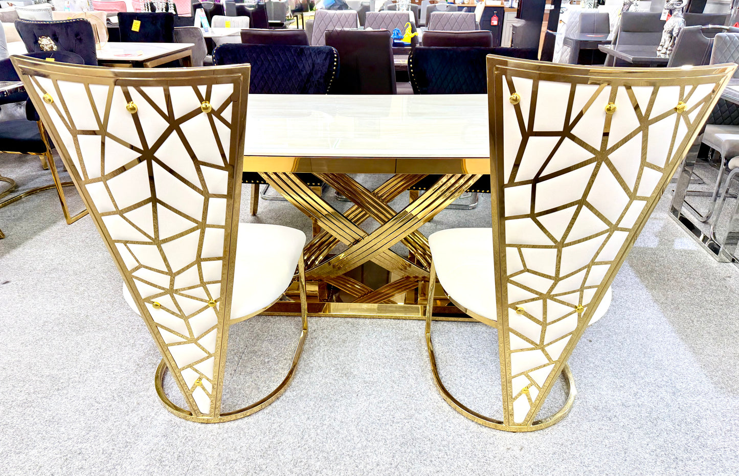 Vienna Cream & Gold Dining Chair