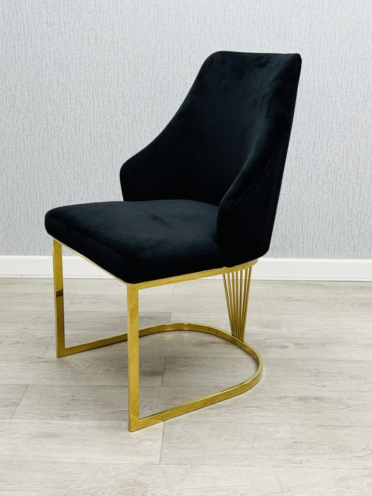 Lasco Black & Gold Dining Chair