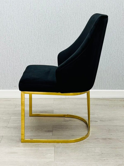 Lasco Black & Gold Dining Chair