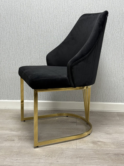 Lasco Black & Gold Dining Chair