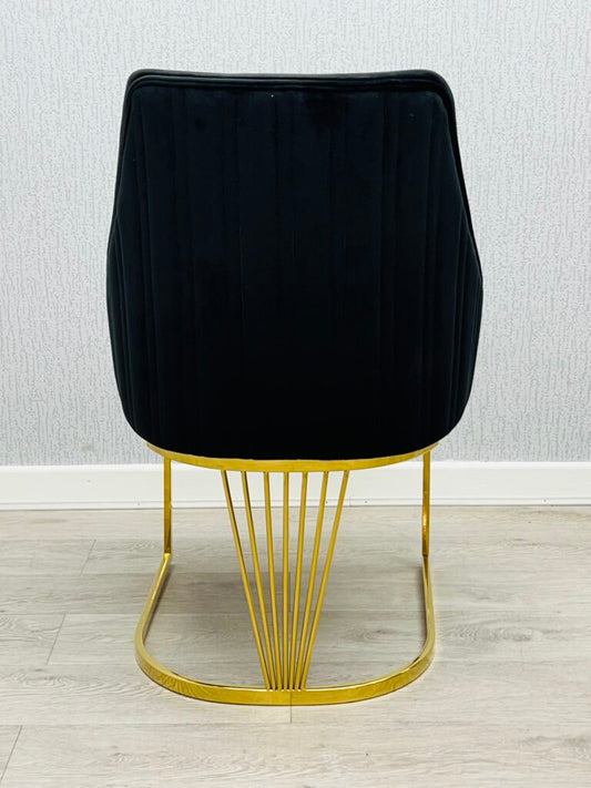 Lasco Black & Gold Dining Chair