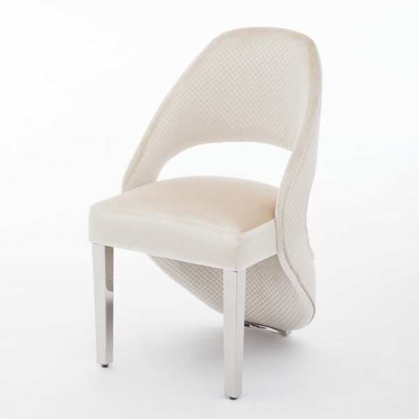 Santorini Cream Silver Dining Chair