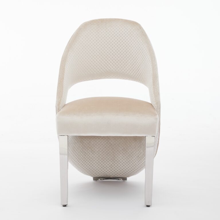 Santorini Cream Silver Dining Chair