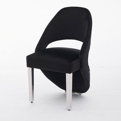 Santorini Black Silver Dining Chair