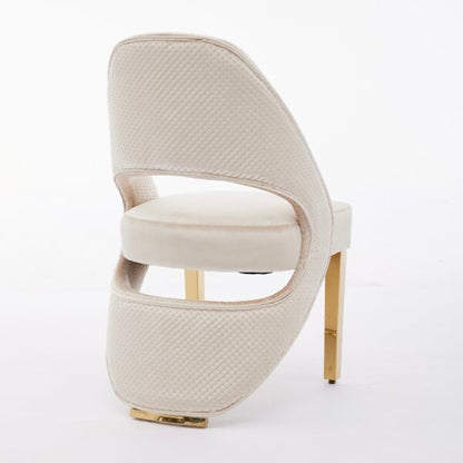 Santorini Cream Gold Dining Chair