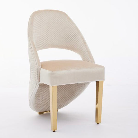 Santorini Cream Gold Dining Chair