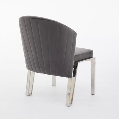 Fabio Grey Silver Dining chair