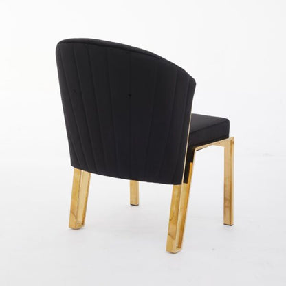 Fabio Black and Gold Dining Chair