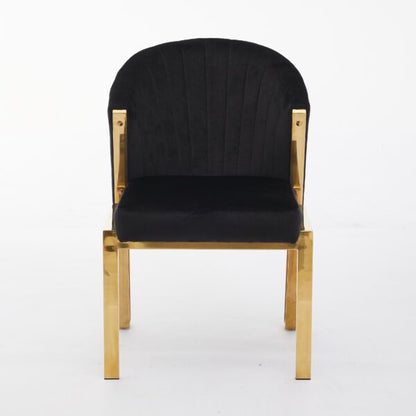 Fabio Black and Gold Dining Chair