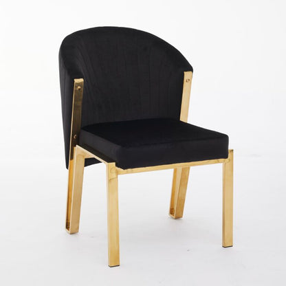 Fabio Black and Gold Dining Chair