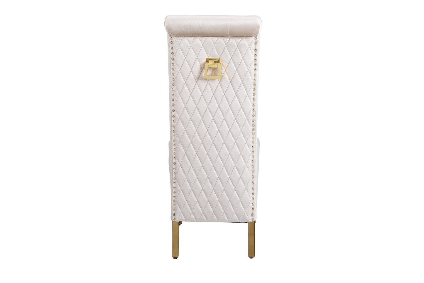 Sofia Cream & Gold Square Knocker Dining Chair