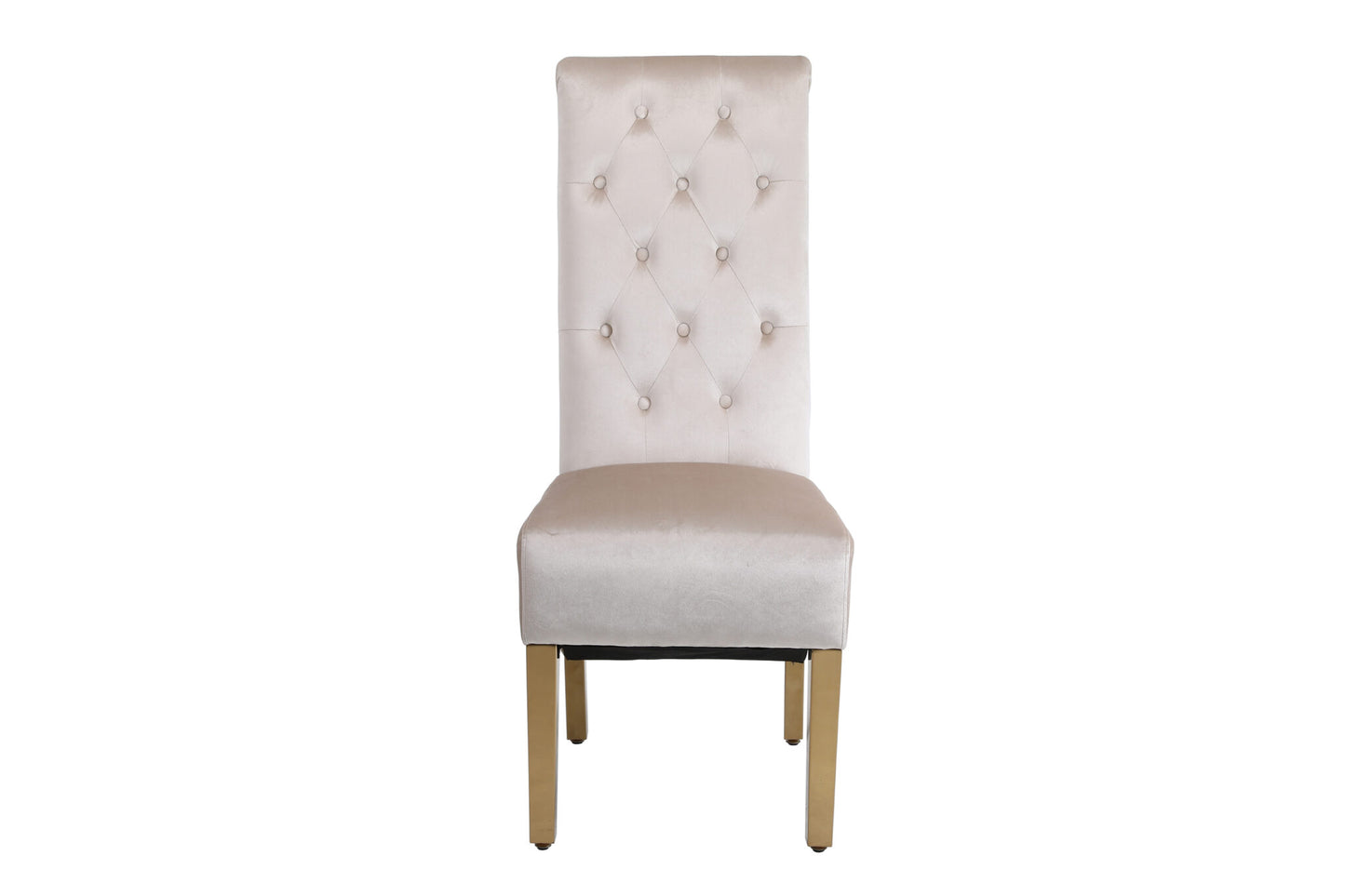 Sofia Cream & Gold Square Knocker Dining Chair