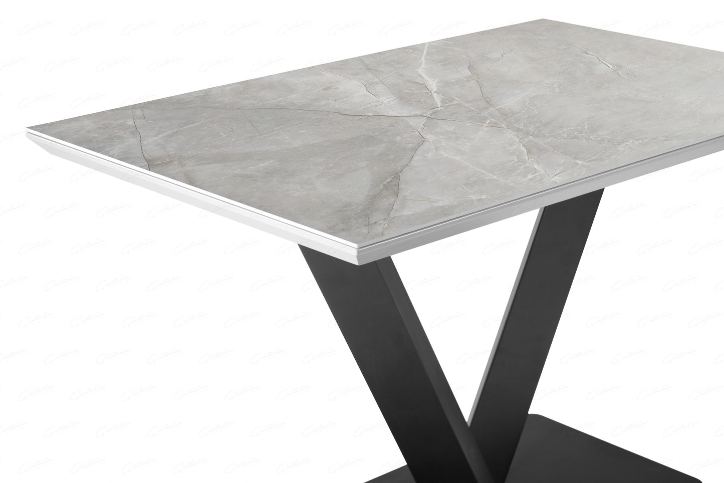 Alessia Grey or White Ceramic Dining Table