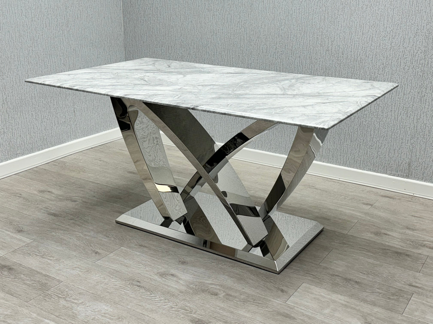 California Grey Marble 180cm Dining Table