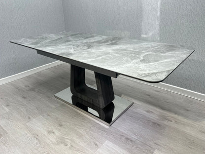 Zermatt Extendable Dining Table(160cm to 200cm) (Grey Ceramic)
