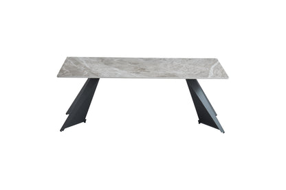 Chicago 180-260CM Grey Extending Dining Table With Ceramic Top