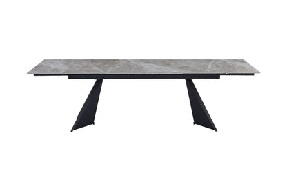 Chicago 180-260CM Grey Extending Dining Table With Ceramic Top