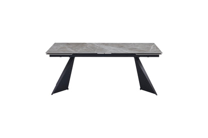 Chicago 180-260CM Grey Extending Dining Table With Ceramic Top