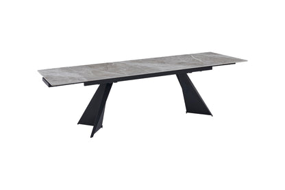 Chicago 180-260CM Grey Extending Dining Table With Ceramic Top