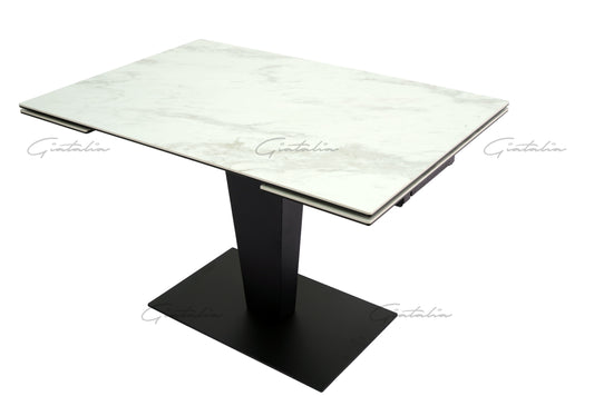 Valentina White Ceramic Extending Table