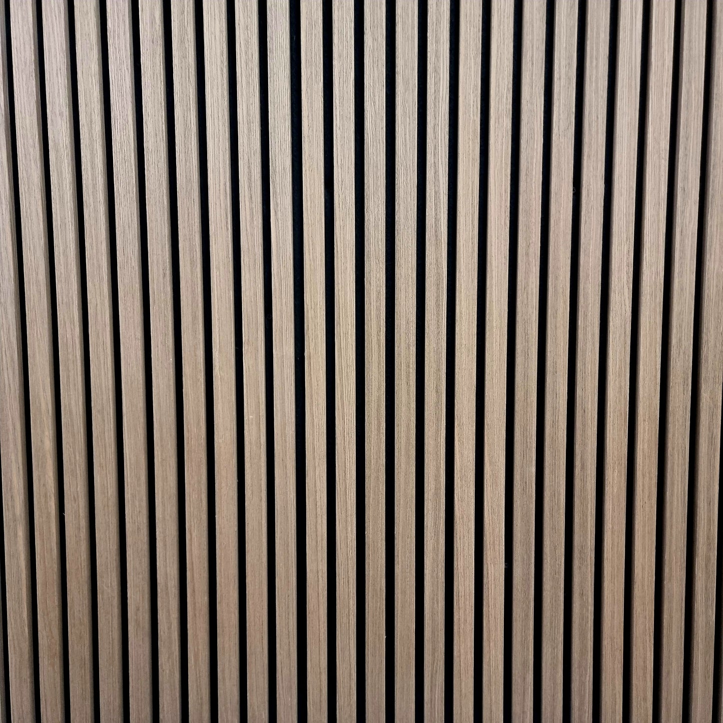 Wood Veneer Acoustic Slatted Wall Panel - Dark Oak 2.4m x 0.6m (4 Pieces)