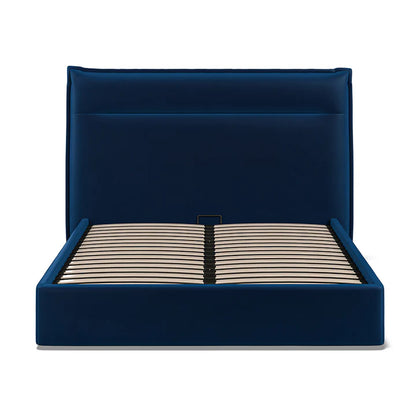 Pedro Fabric Ottoman Bed Royal Blue - 4'6 Double Fabric Bedframe Only