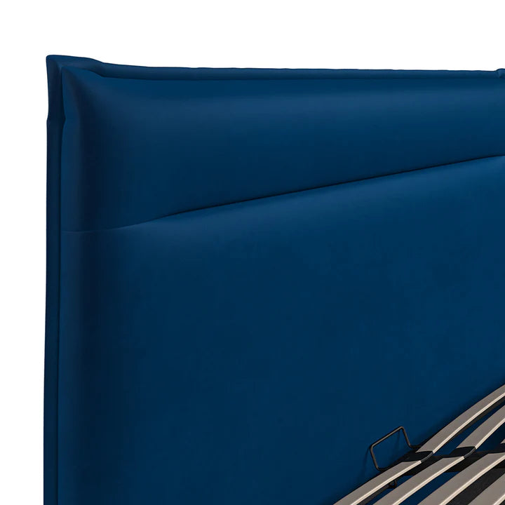 Pedro Fabric Ottoman Bed Royal Blue - 5'0 King Fabric Bedframe Only