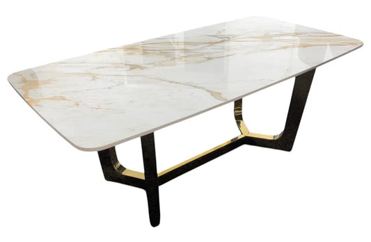 Vera Gold Coffee Table With Kata Gold Ceramic