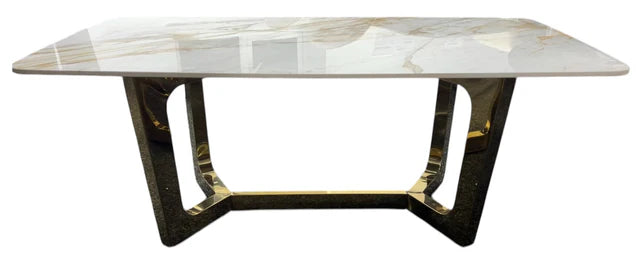 Vera Gold Coffee Table With Kata Gold Ceramic