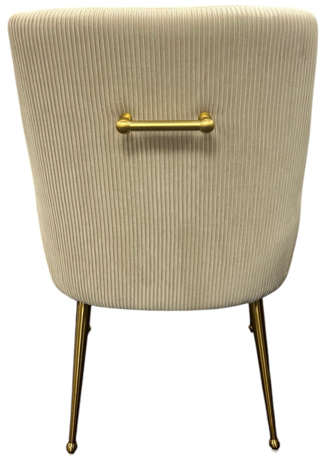 Milan Ivory Gold Dining Chair