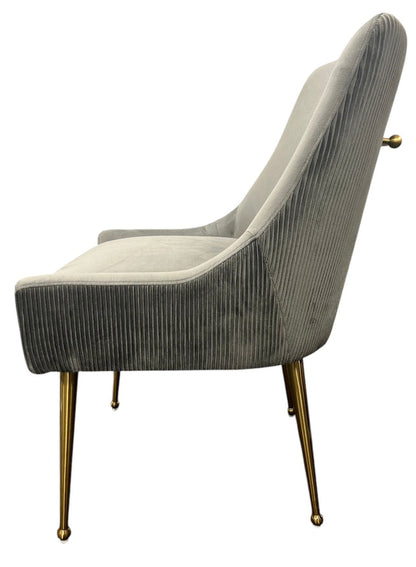 Milan Dark Grey Gold Dining Chair